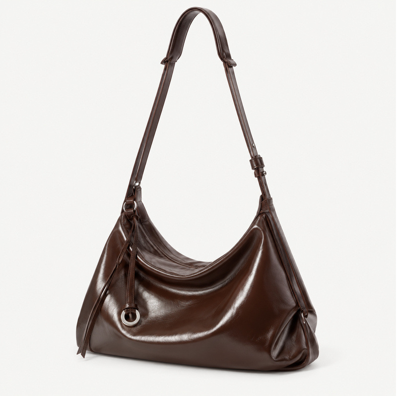 Chocolate hobo bag