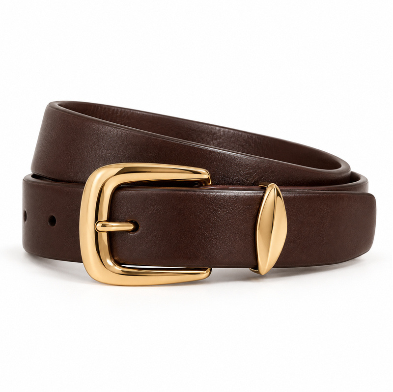 Gold buckle belt