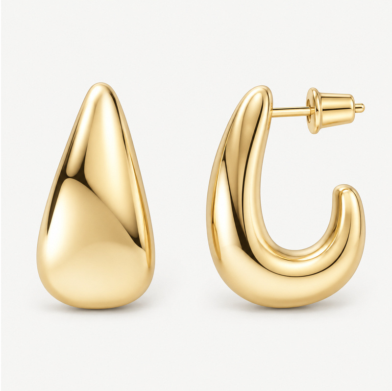 Gold drop earrings